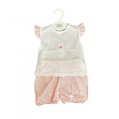 Pex Baby Girl Pale Pink Daisy T-shirt and Shorts